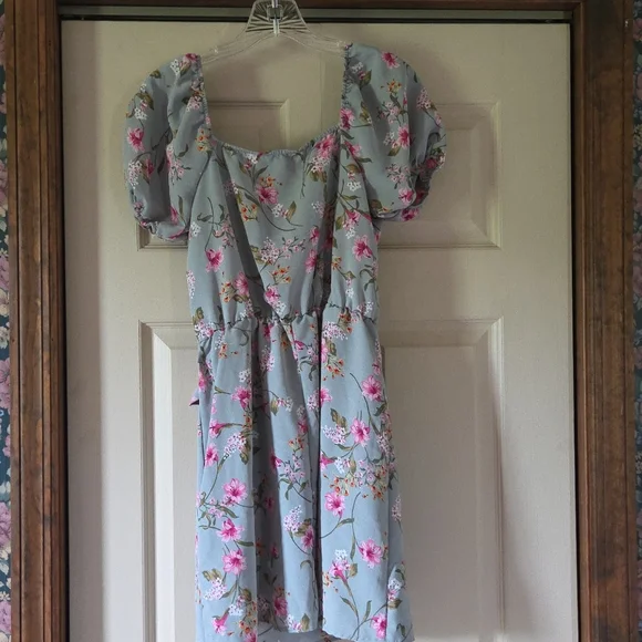 Lily Rose Pink & Green Floral Dress - Picture 2 of 5